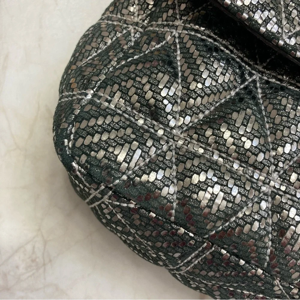 Michael kors silver Sloan large chain shoulder bag